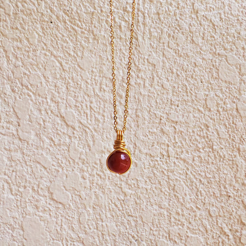 Dew Necklace - Carnelian