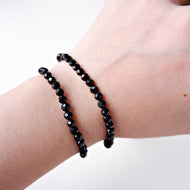 Black Tourmaline Crystal Bracelet - 4mm