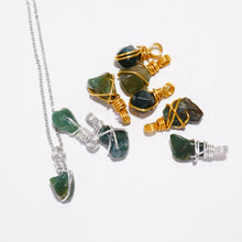 Free-form Moss Agate Necklace