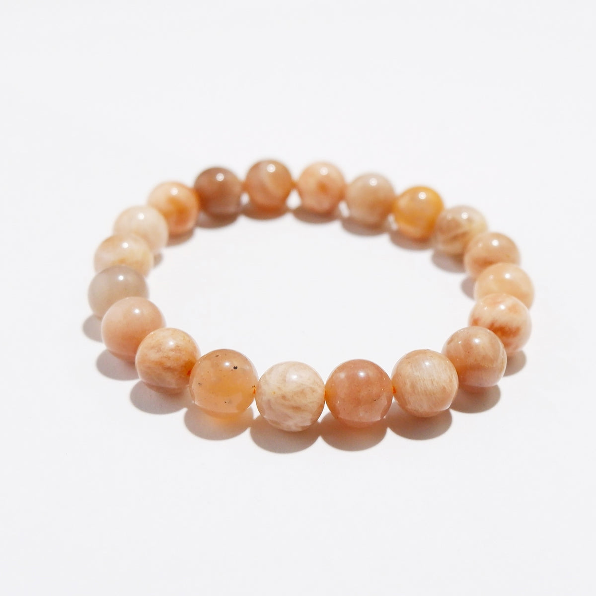 Handmade Sunstone Bracelet – Stone of Leadership | Made by KCA