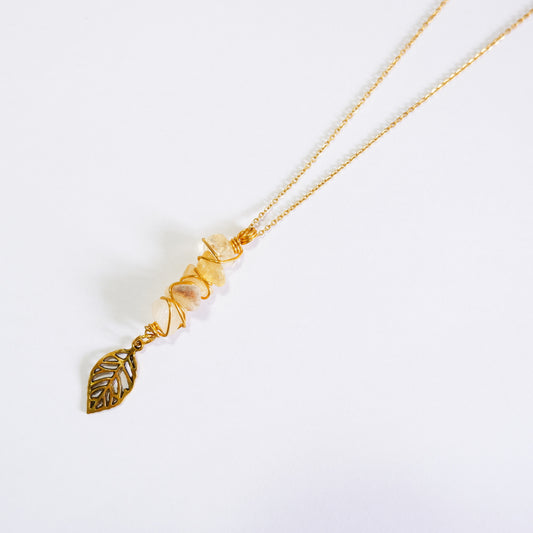 Fae Necklace - Citrine Yellow Quartz