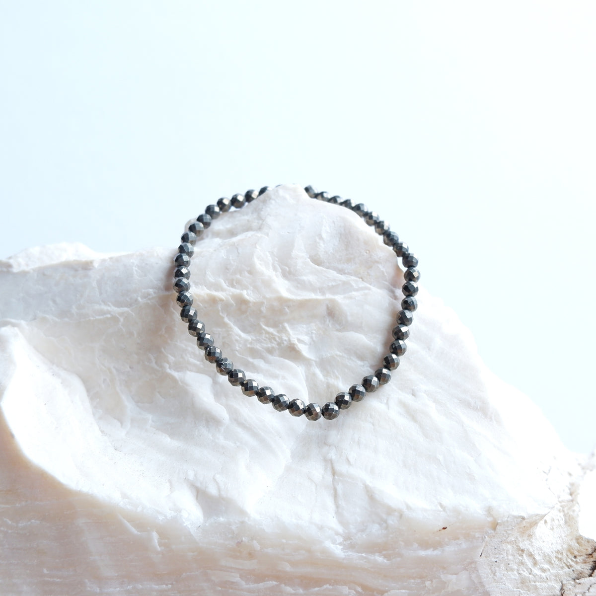 Pyrite Crystal Bracelet - 4mm Faceted