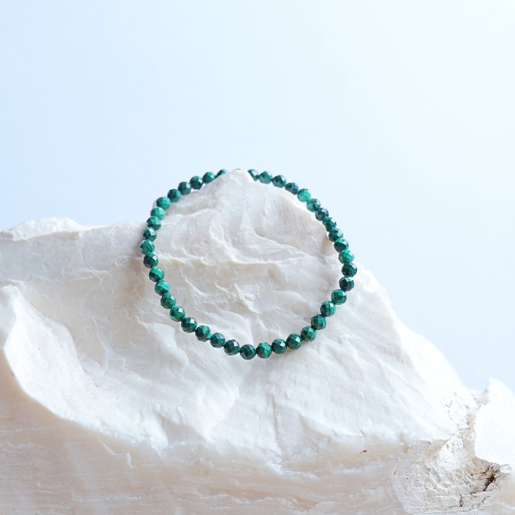 Malachite Crystal Bracelet - 4mm