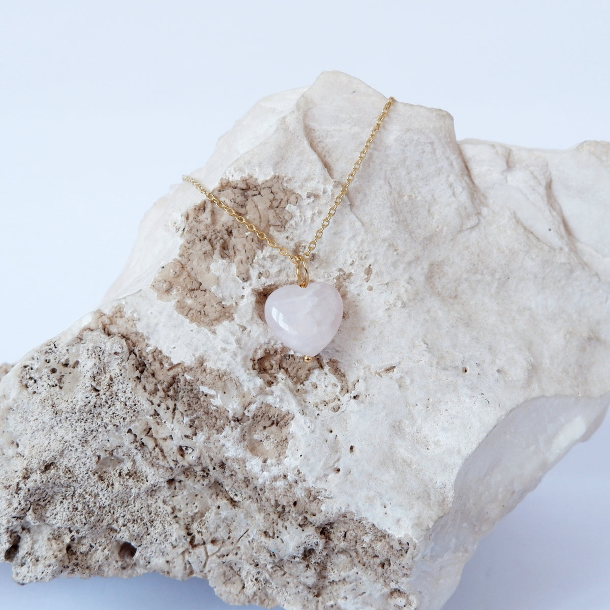 Heart Necklaces | Rose Quartz, Green Aventurine, Tiger's Eye, Howlite, Carnelian