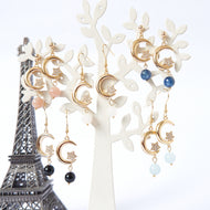 Moon and Star Earrings