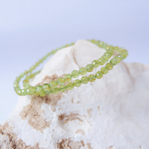 Peridot Crystal Bracelet - 4mm