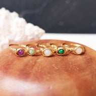 Handmade Small and Simple Ring - Catherine Ring | 4mm Crystal