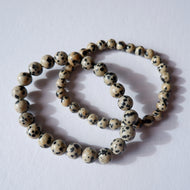 Dalmatian Stone Crystal Bracelet