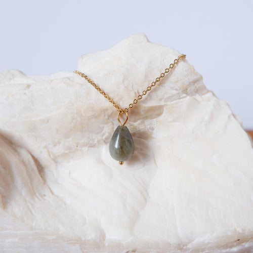 Labradorite Teardrop Necklace