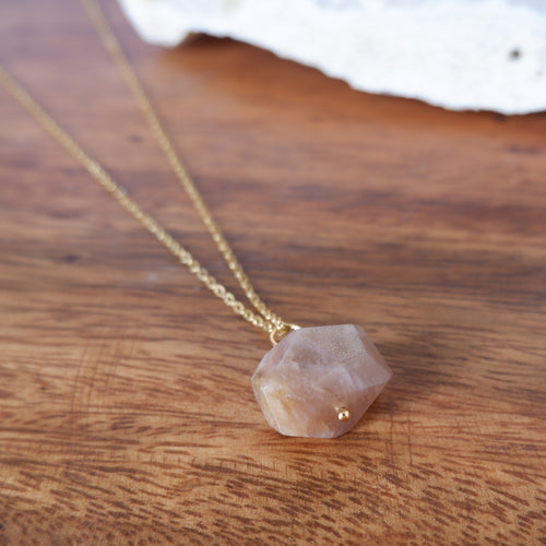 Sunstone Cubic Necklace