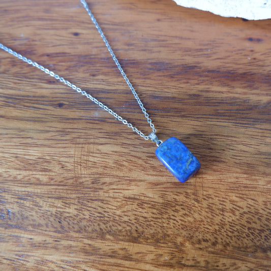 Pendant Necklace - Lapis, Rose Quartz, Tiger's Eye, Obsidian, Green Aventurine