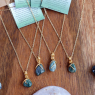 Free-form Moss Agate Necklace