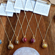 Free-Form Mookaite Jasper Crystal Necklace