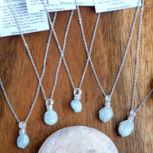 Free-form Aquamarine Necklace