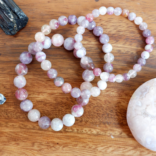 Pink Tourmaline Crystal Bracelet