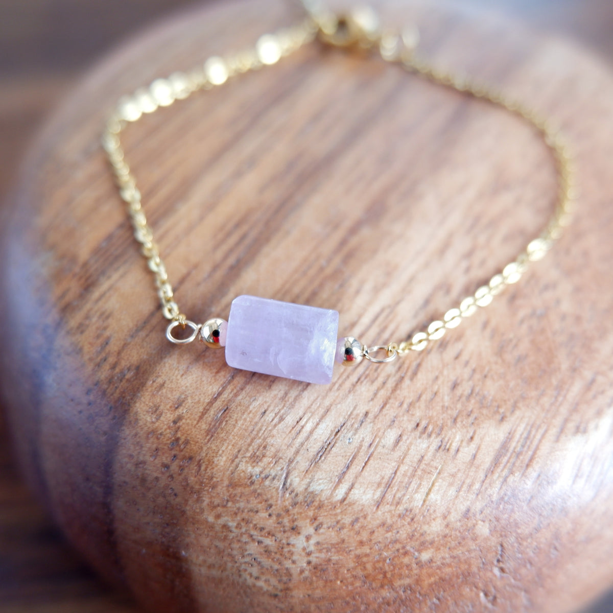 Diana Tube Bracelet -  Aquamarine, Kunzite
