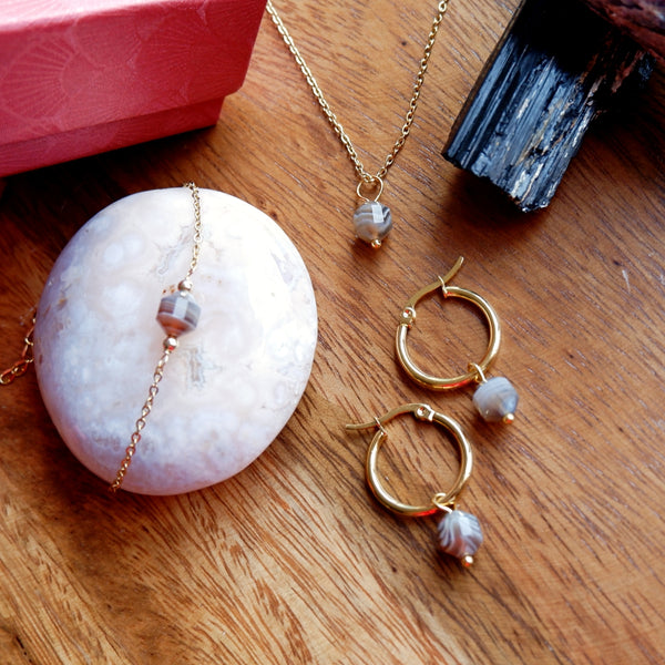 Botswana Agate Elizabeth Set