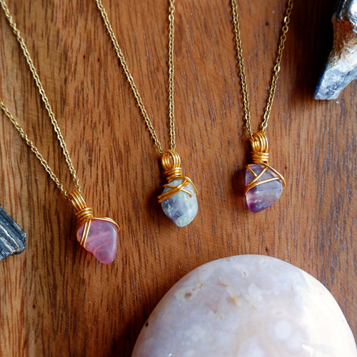 Free-form Fluorite Necklace