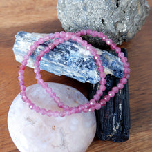 Pink Tourmaline Crystal Bracelet 4mm