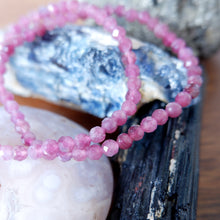 Pink Tourmaline Crystal Bracelet 4mm