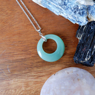 Pendant Series - Green Aventurine Donut Necklace