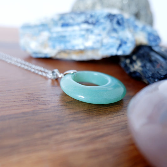 Pendant Series - Green Aventurine Donut Necklace