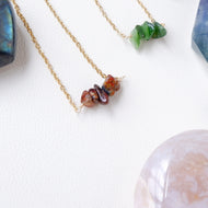 Gemstone Bar Necklace - Pietersite