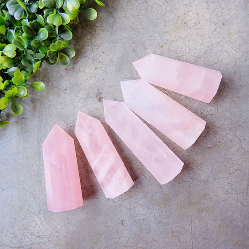 Rose Quartz Terminated Tower Crystal