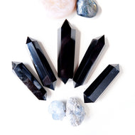 Black Obsidian Double Terminated Crystals
