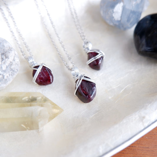 Free-form Garnet Necklace