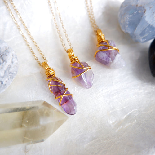 Free-form Amethyst Necklace