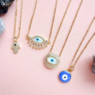 Evil Eye & Hamsa Necklaces