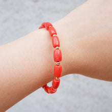 Red Coral Crystal Bracelet