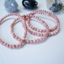 Rhodochrosite Crystal Bracelet - 4mm