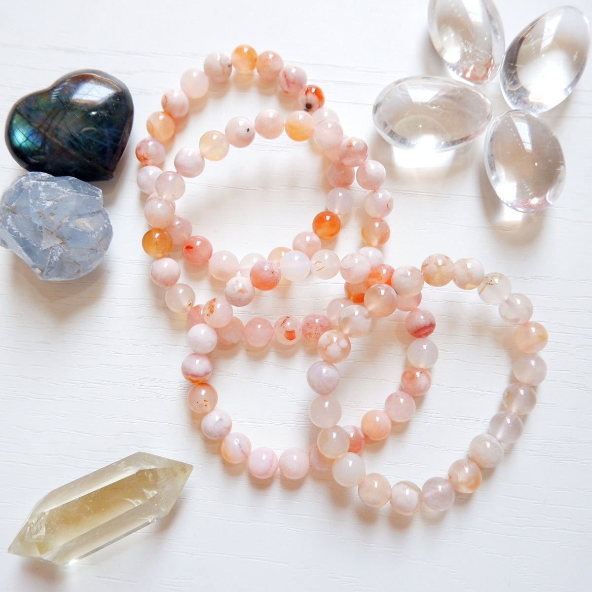 Sakura Agate Crystal Bracelet