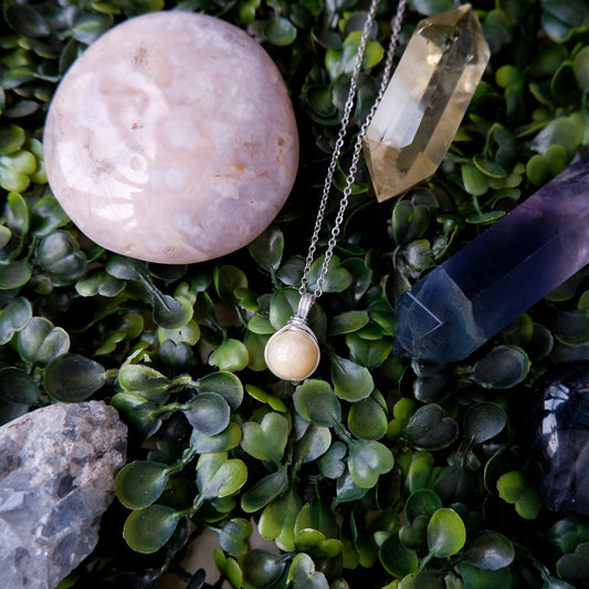 Dew Necklace - Yellow Calcite