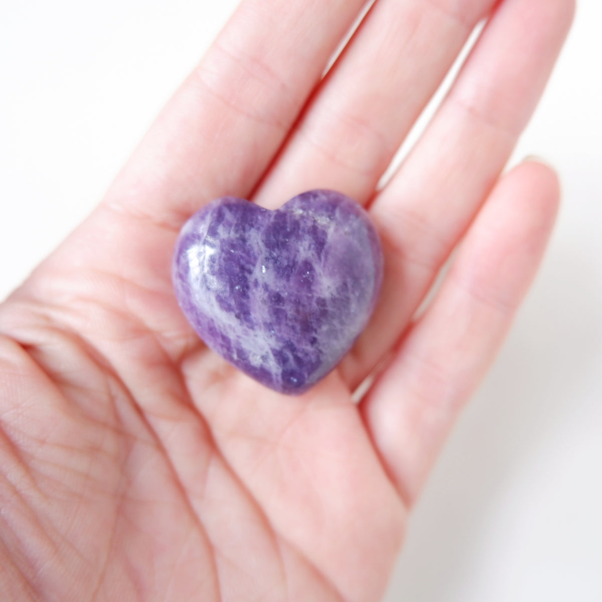 Lepidolite Heart Tumbled Stone