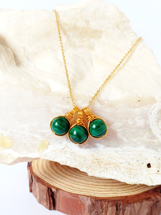 Dew Necklace - Malachite