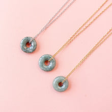 Jade Mini Donut Crystal Necklace