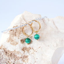 Crystal Hoop and Ear Hugger Earrings – Gold or Silver Stainless Steel with Natural Gemstones (Customizable)