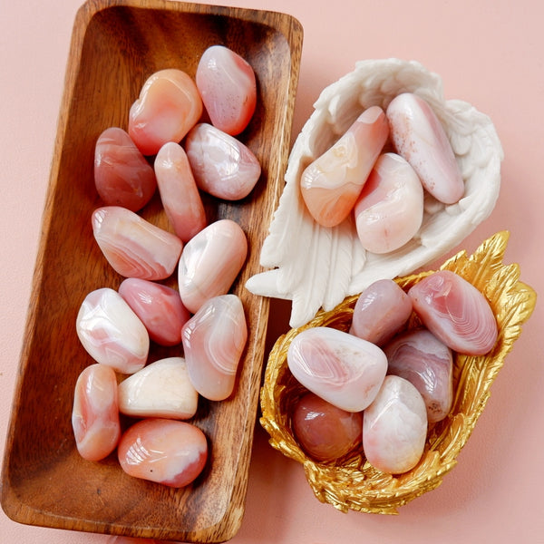 Pink Carnelian Tumbled Stones