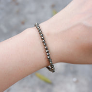 Pyrite Crystal Bracelet - 4mm Faceted