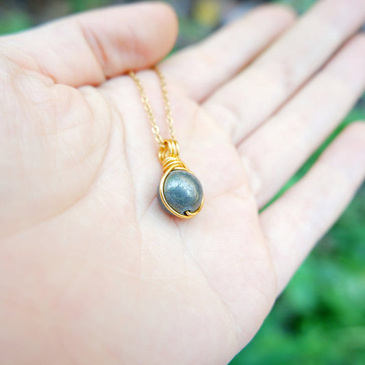 Dew Necklace - Pyrite