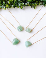 Green Aventurine Raw Crystal Necklace