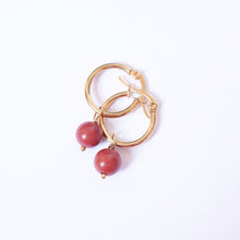 Crystal Hoop and Ear Hugger Earrings – Gold or Silver Stainless Steel with Natural Gemstones (Customizable)