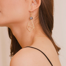 Labradorite Geometric Earrings