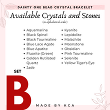 Dainty One Bead Crystal Bracelet