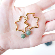 Star and Oval Earrings