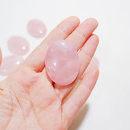 Rose Quartz Cabochon Palm Stone