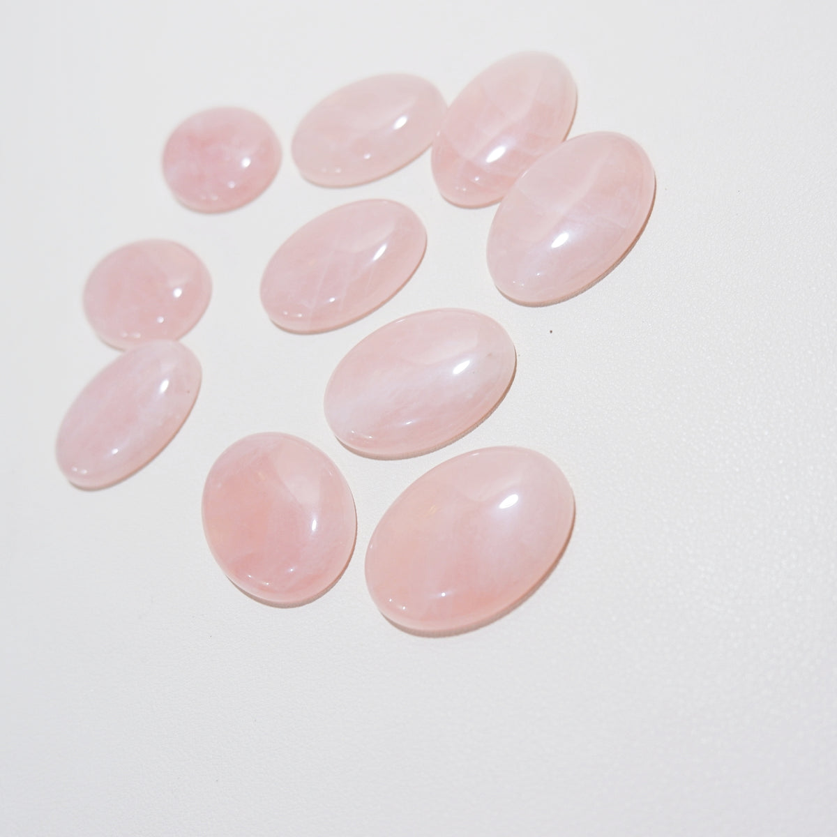 Rose Quartz Cabochon Palm Stone